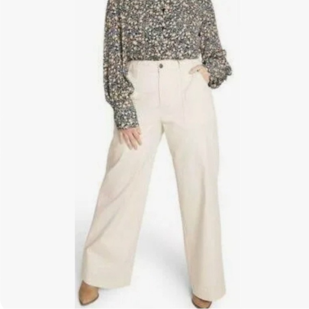 Nili Lotan X Target cream wide leg jeans